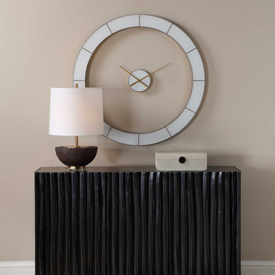 Ivory Halo Minimalist Wall Clock