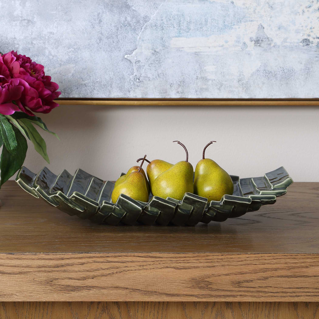 Harbor Ridge Olive Green Bowl