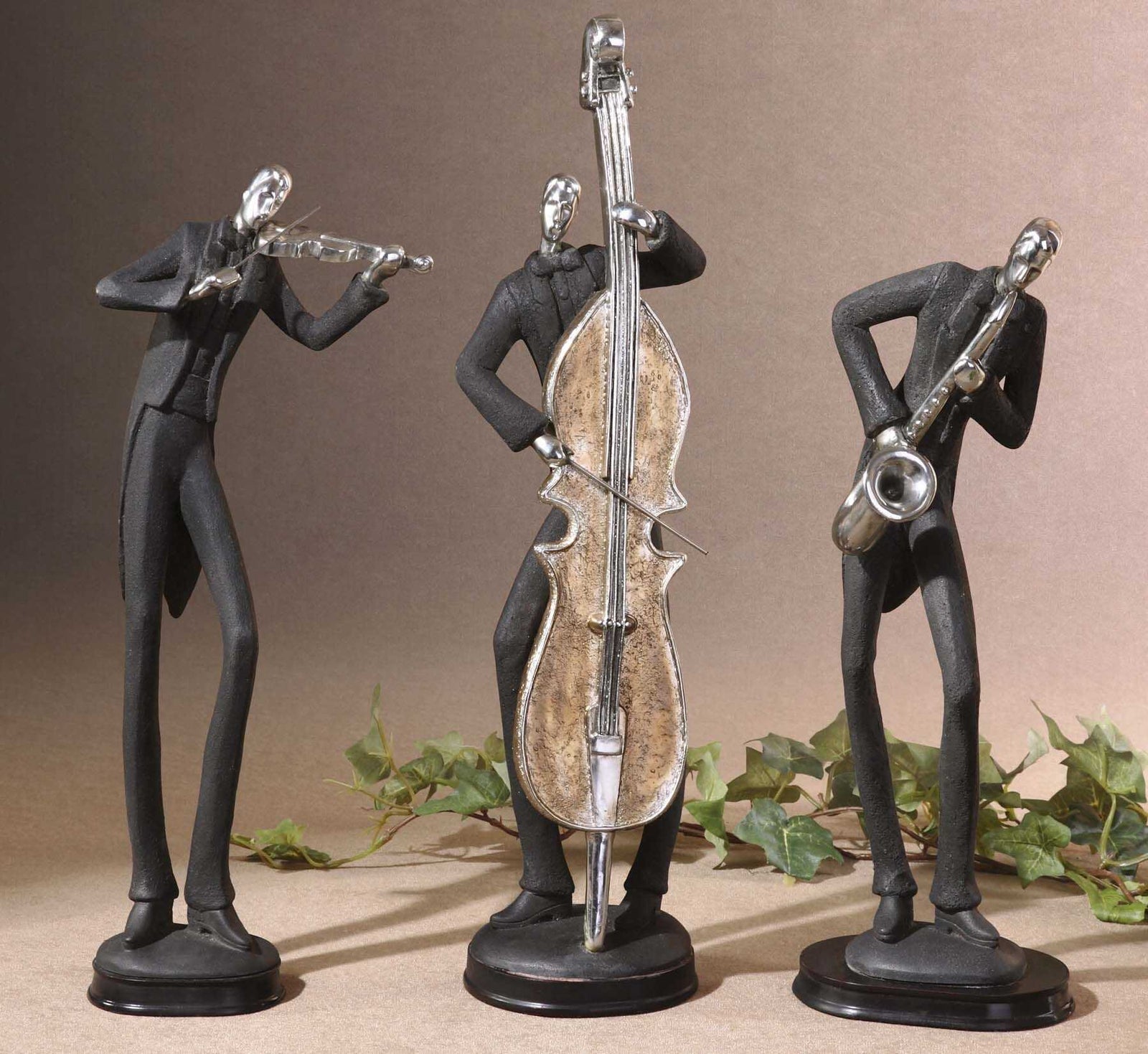 American Home Furniture Uttermost Musicians Decorative Figurines, Set/3