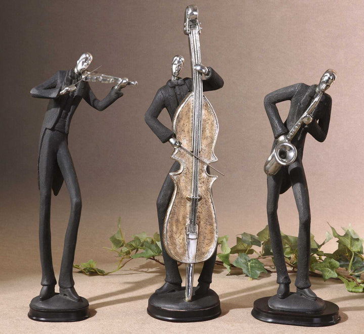 American Home Furniture Uttermost Musicians Decorative Figurines, Set/3