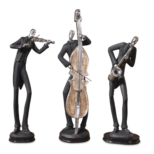 American Home Furniture Uttermost Musicians Decorative Figurines, Set/3