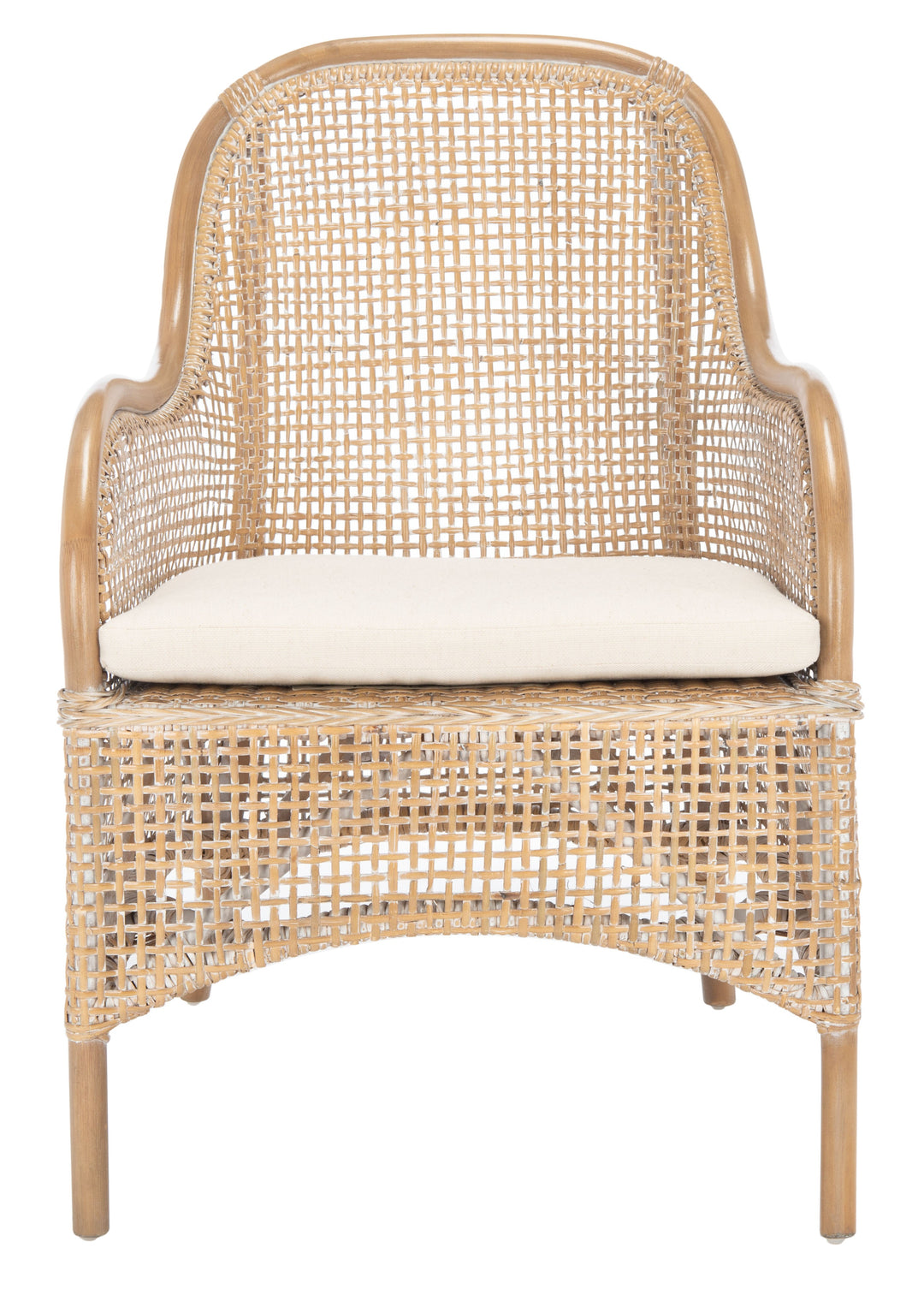 Charlie Rattan Accent Chair W/ Cushion