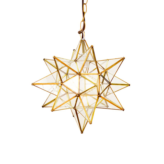 20" X-Large Clear Star In Brass  - ACS112BR