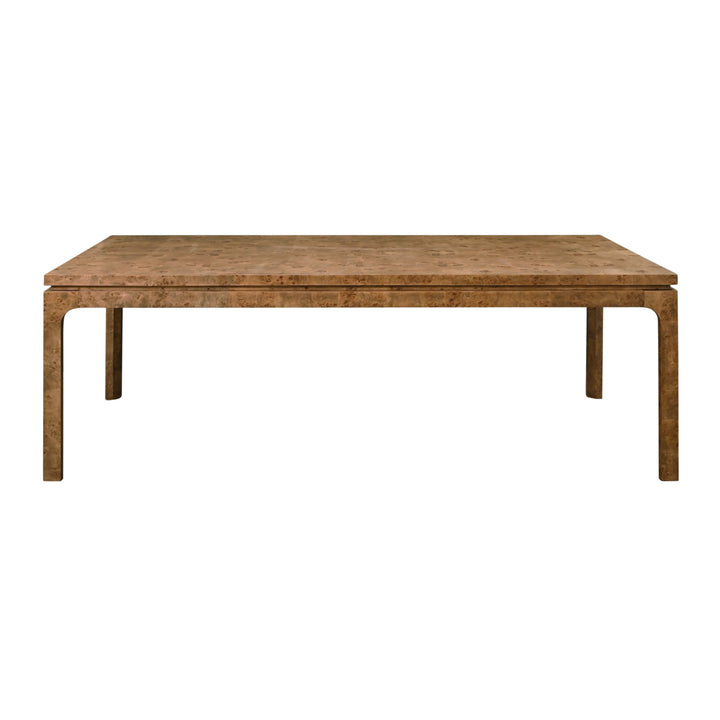 Modern Rectangular Dining Table In Dark Burl Wood - ADAMS DBW