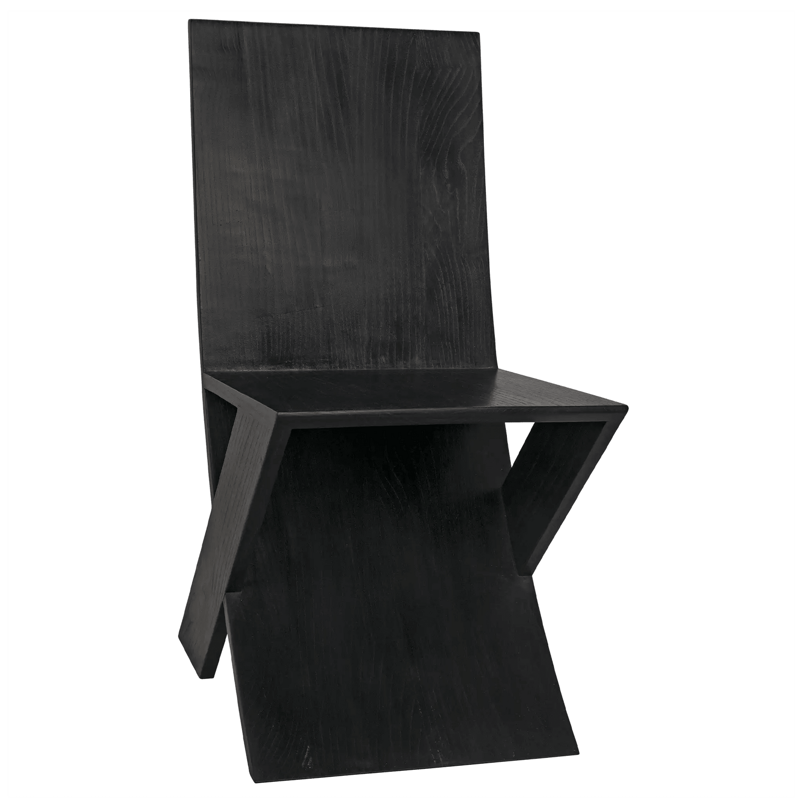 Noir Tech Chair, Charcoal Black - Set of 2 DINING CHAIRS