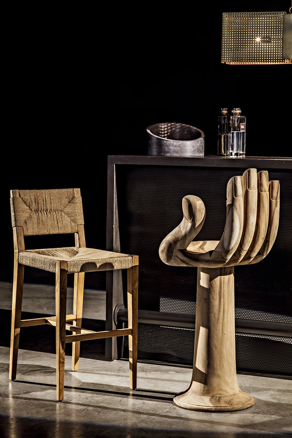 American Home Furniture | Noir - Bran Counter Stool