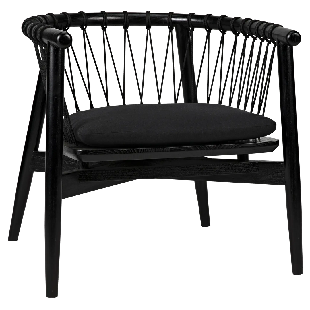 American Home Furniture | Noir - Hector Chair, Charcoal Black