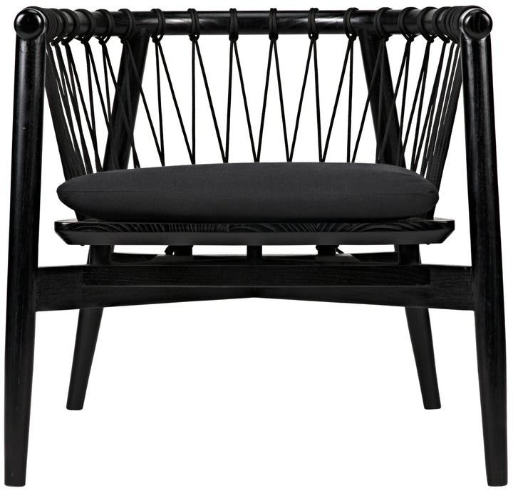 American Home Furniture | Noir - Hector Chair, Charcoal Black