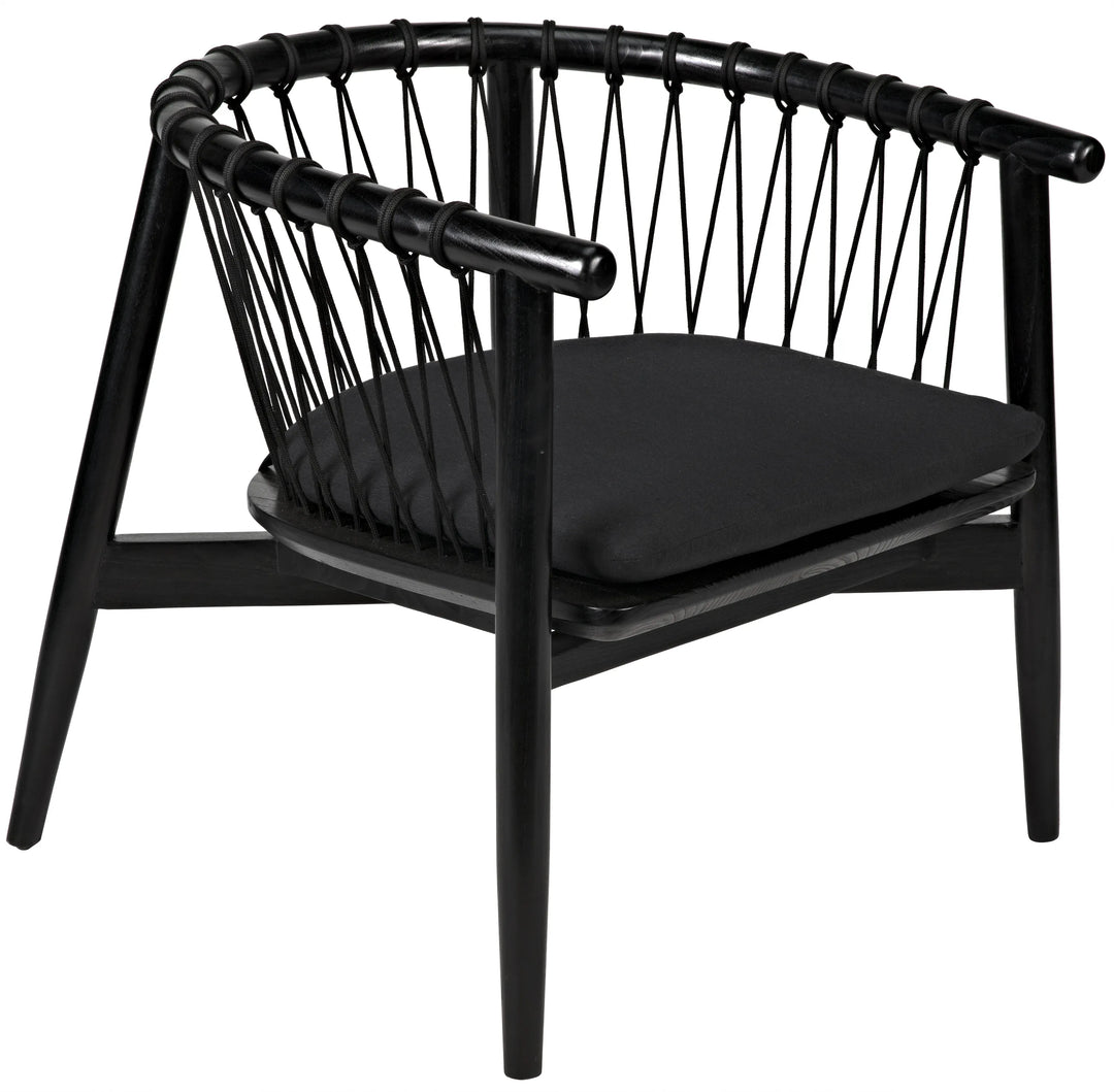 American Home Furniture | Noir - Hector Chair, Charcoal Black