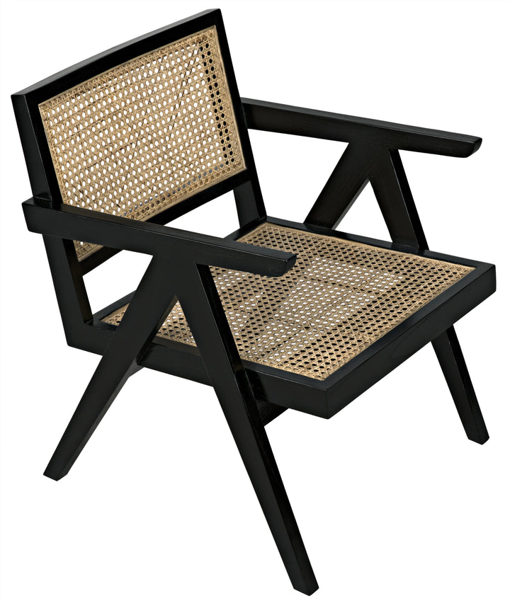 American Home Furniture | Noir - James Relax Chair, Charcoal Black