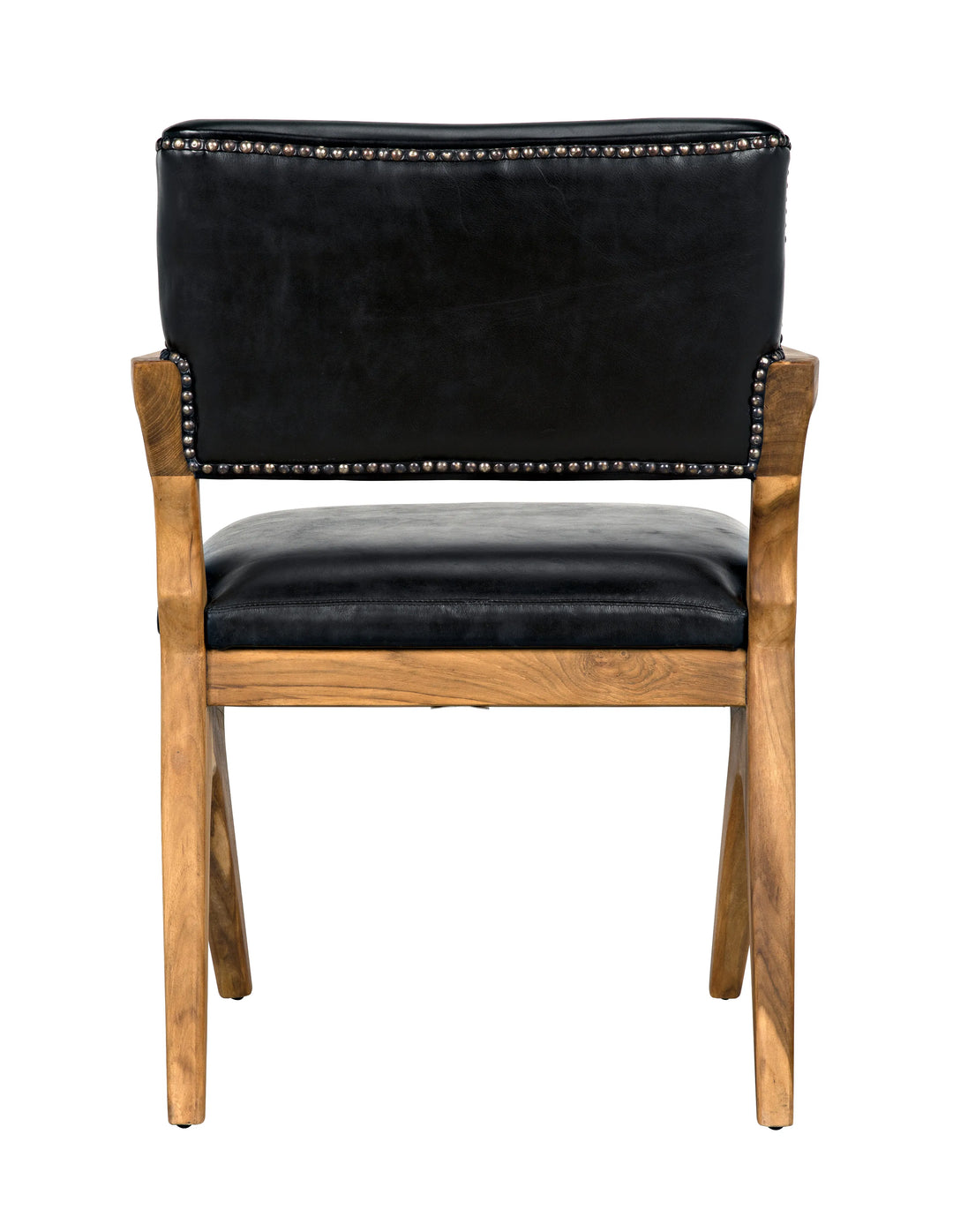 American Home Furniture | Noir - Dolores Chair, Teak with Leather