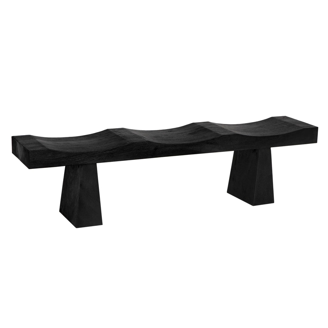 Shibumi Bench, Burnt Black Finish - AmericanHomeFurniture