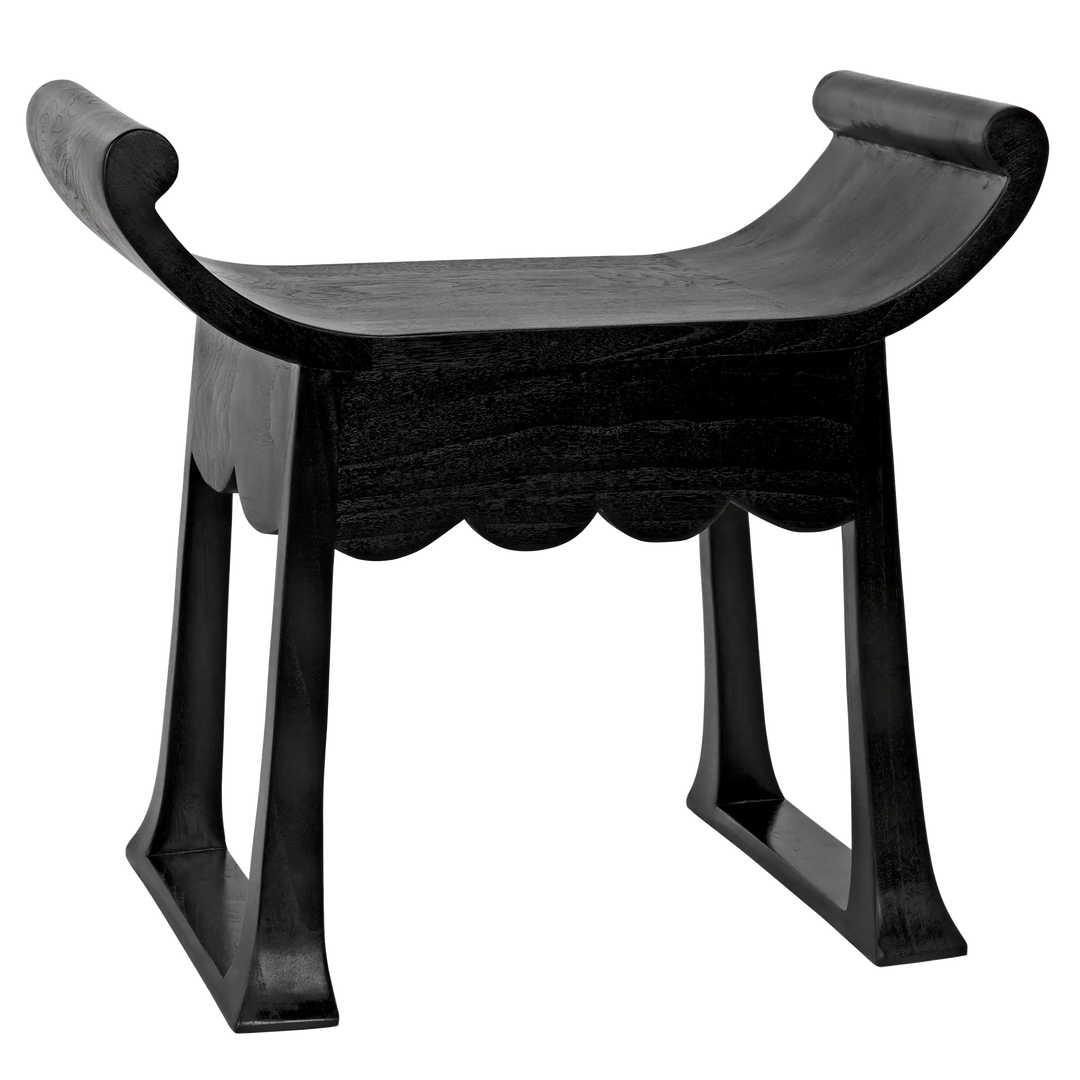 American Home Furniture | Noir - Wey Stool, Charcoal Black