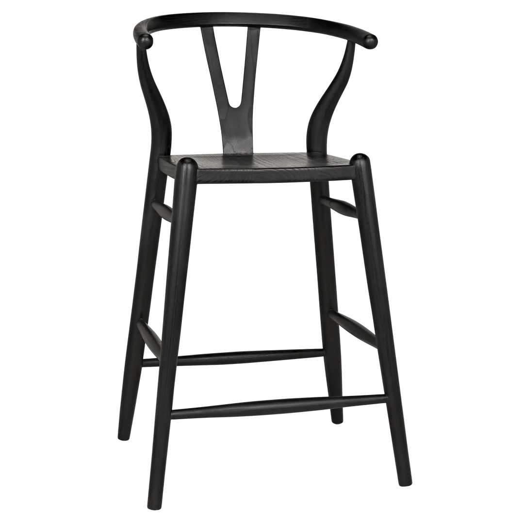 American Home Furniture | Noir - Zola Counter Stool, Charcoal Black