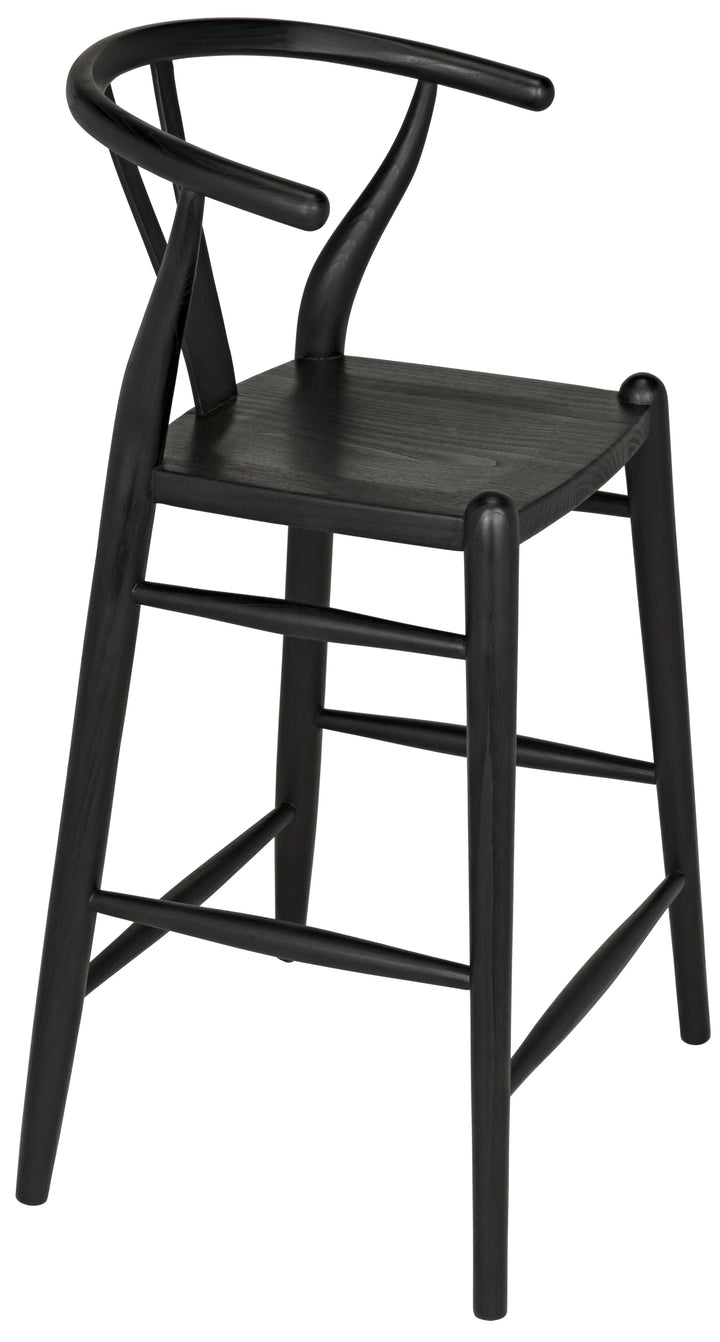 American Home Furniture | Noir - Zola Counter Stool, Charcoal Black