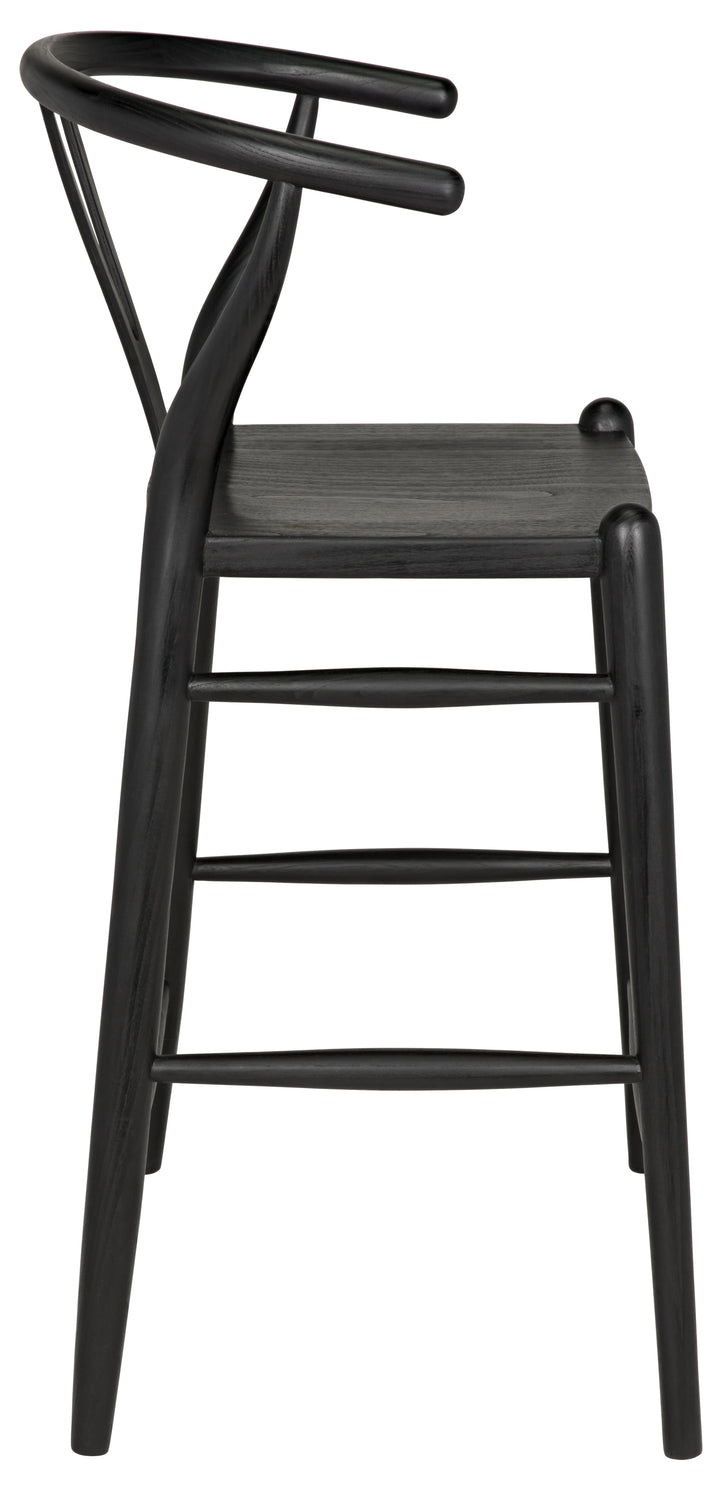 American Home Furniture | Noir - Zola Counter Stool, Charcoal Black