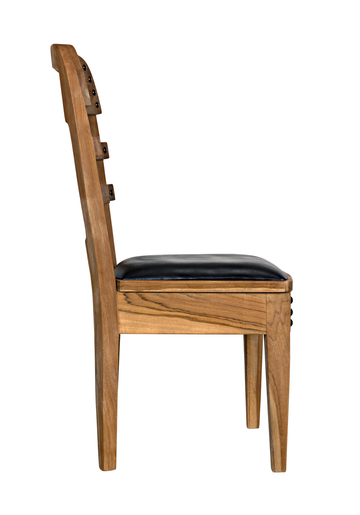 American Home Furniture | Noir - Laila Chair, Teak with Leather