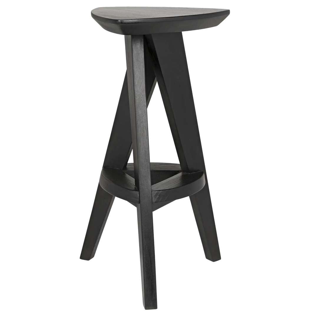 American Home Furniture | Noir - Twist Counter Stool, Charcoal Black