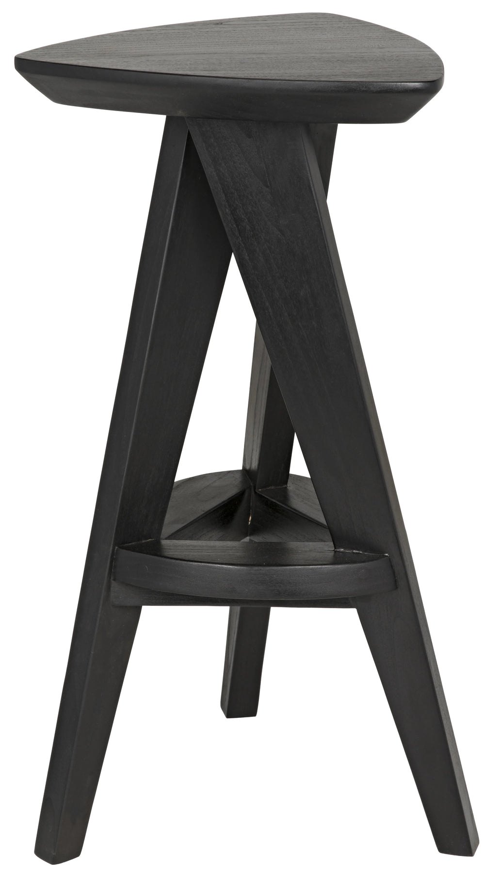 American Home Furniture | Noir - Twist Counter Stool, Charcoal Black