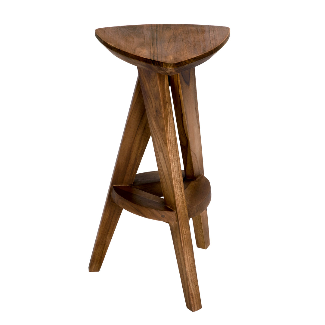 American Home Furniture | Noir - Twist Counter Stool, Teak