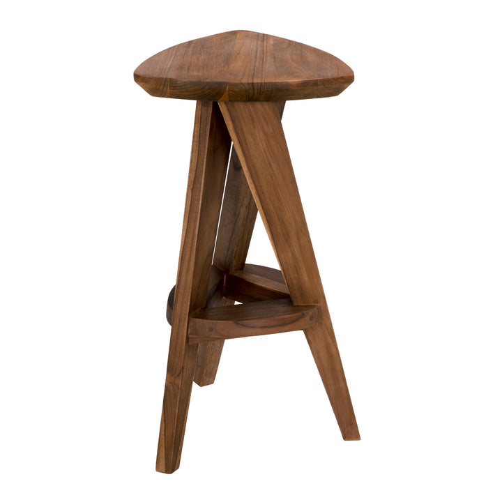 American Home Furniture | Noir - Twist Counter Stool, Teak