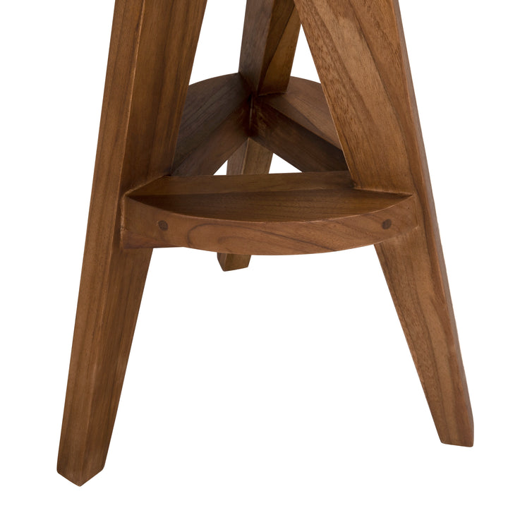 American Home Furniture | Noir - Twist Counter Stool, Teak