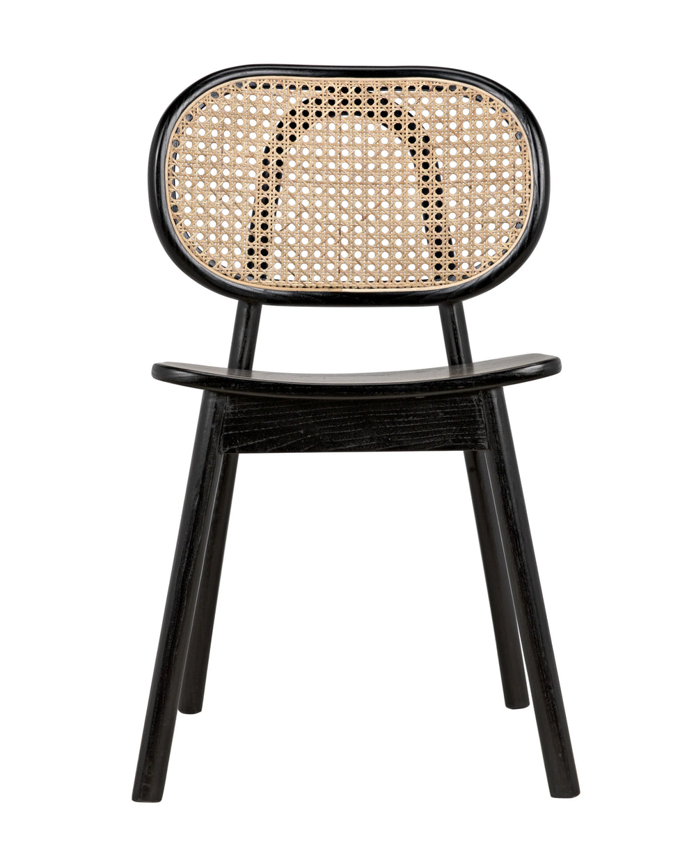 American Home Furniture | Noir - Brahms Chair, Charcoal Black with Caning