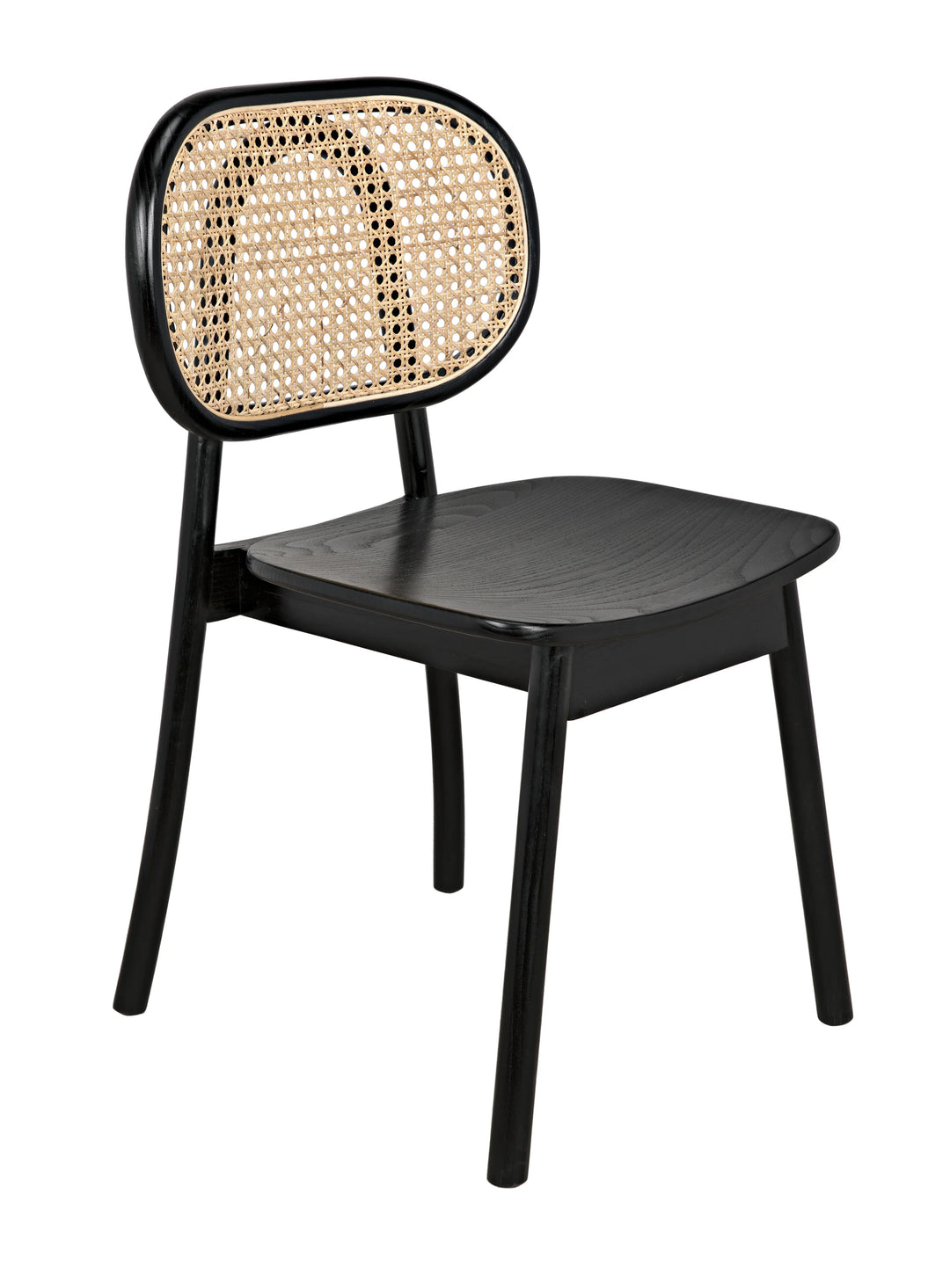 American Home Furniture | Noir - Brahms Chair, Charcoal Black with Caning