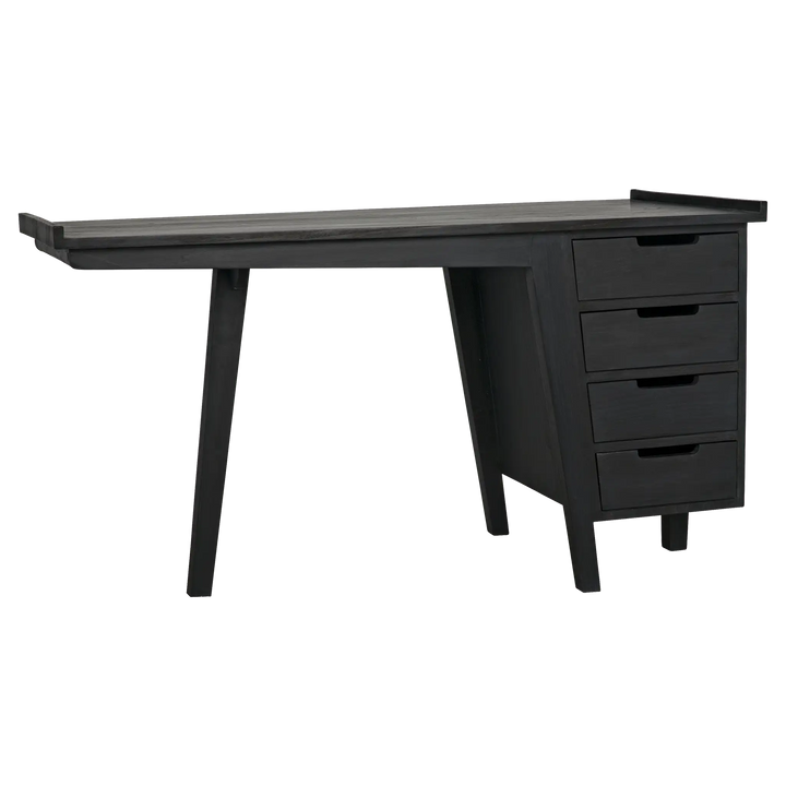 American Home Furniture | Noir - Kennedy Desk, Charcoal Black