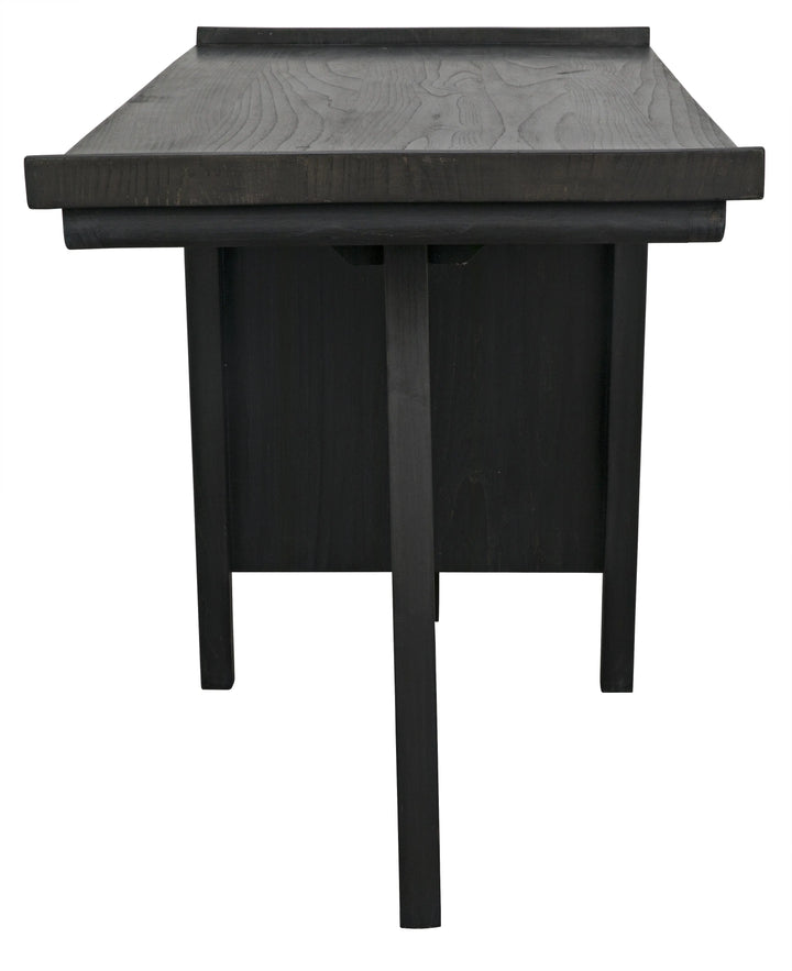 American Home Furniture | Noir - Kennedy Desk, Charcoal Black