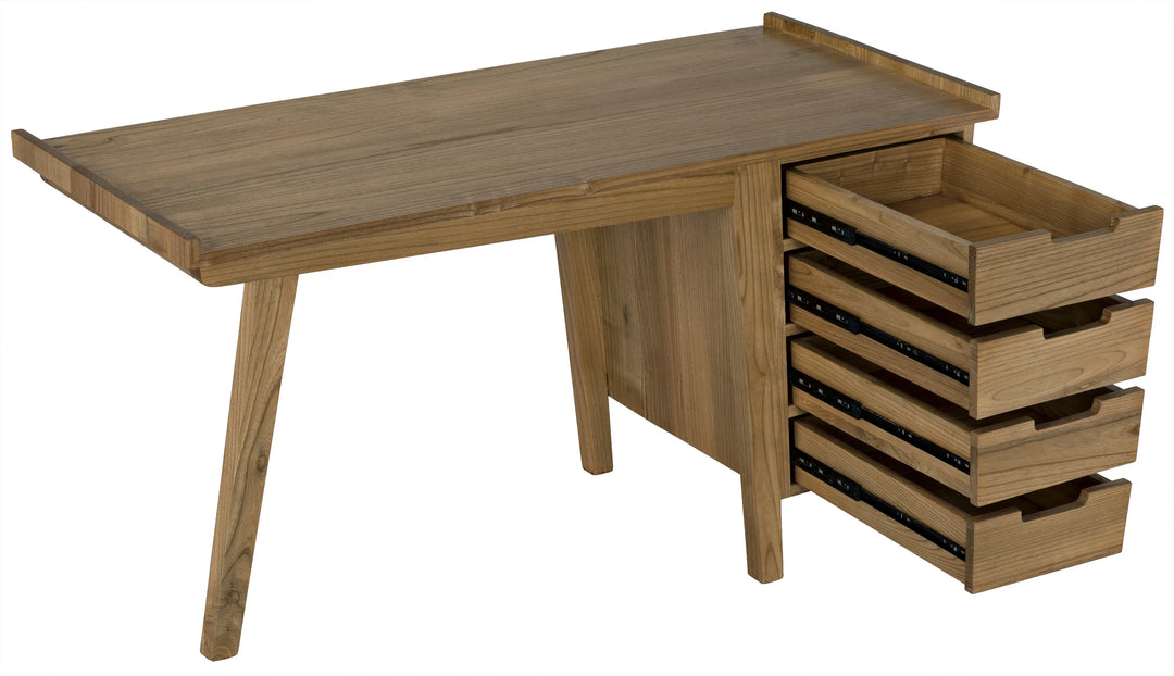 American Home Furniture | Noir - Kennedy Desk, Natural