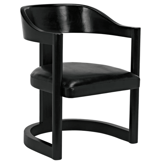 Noir Mccormick Chair, Charcoal Black ACCENT + LOUNGE CHAIRS