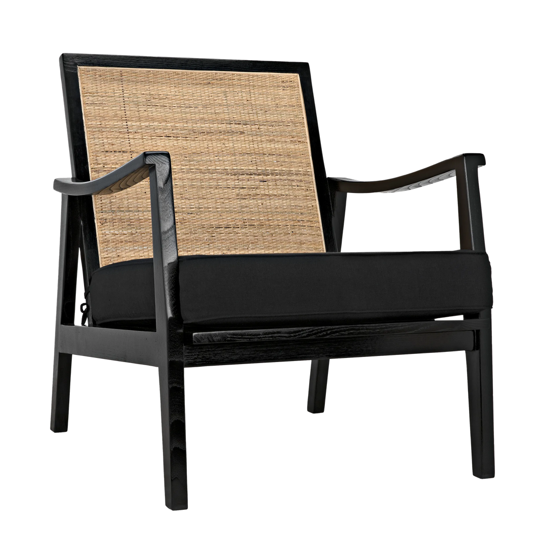 American Home Furniture | Noir - Lichtenstein Chair, Charcoal Black