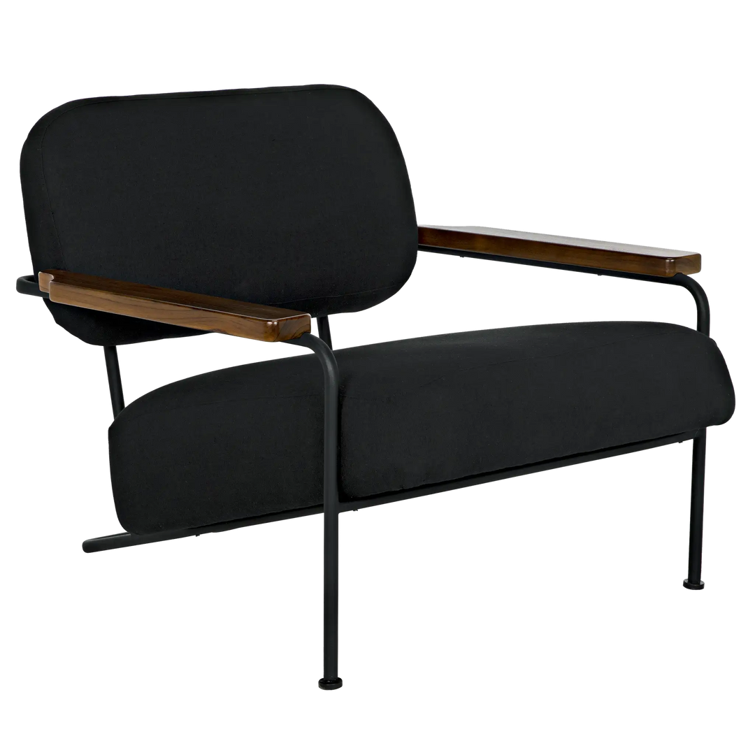 American Home Furniture | Noir - Zeus Chair with Black Cotton Fabric