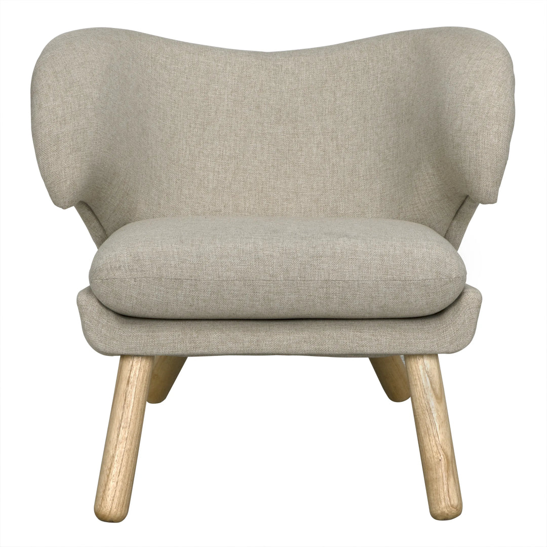 American Home Furniture | Noir - Valerie Chair with Wheat Fabric