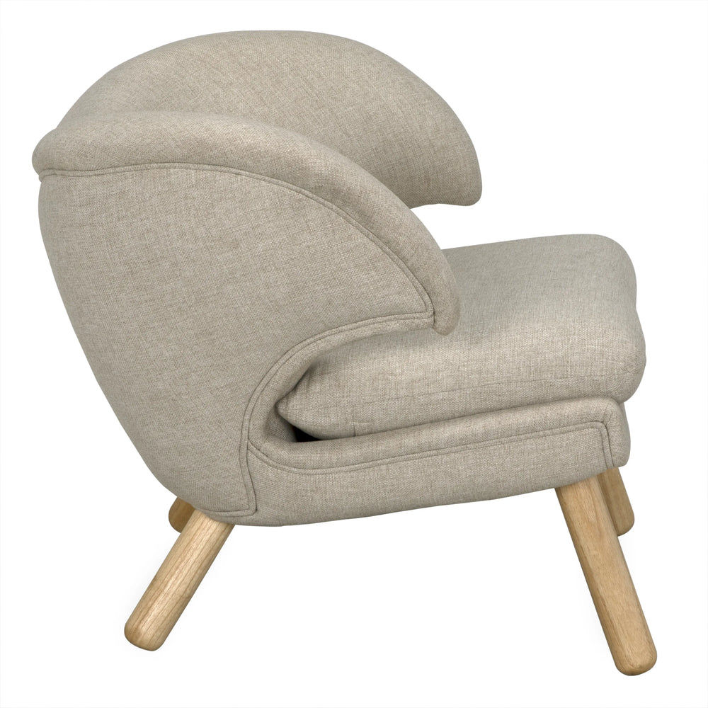 American Home Furniture | Noir - Valerie Chair with Wheat Fabric