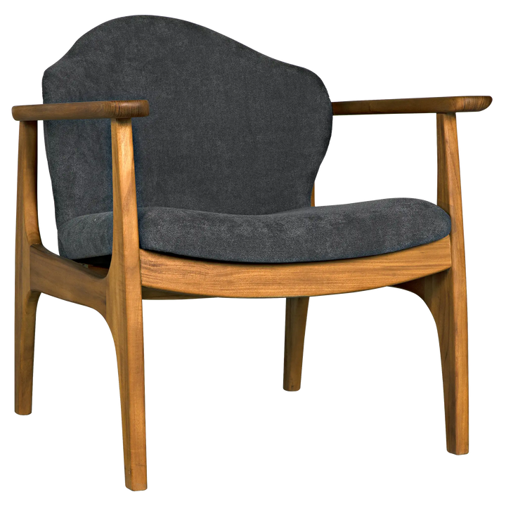 American Home Furniture | Noir - Vittorio Chair with Grey Fabric