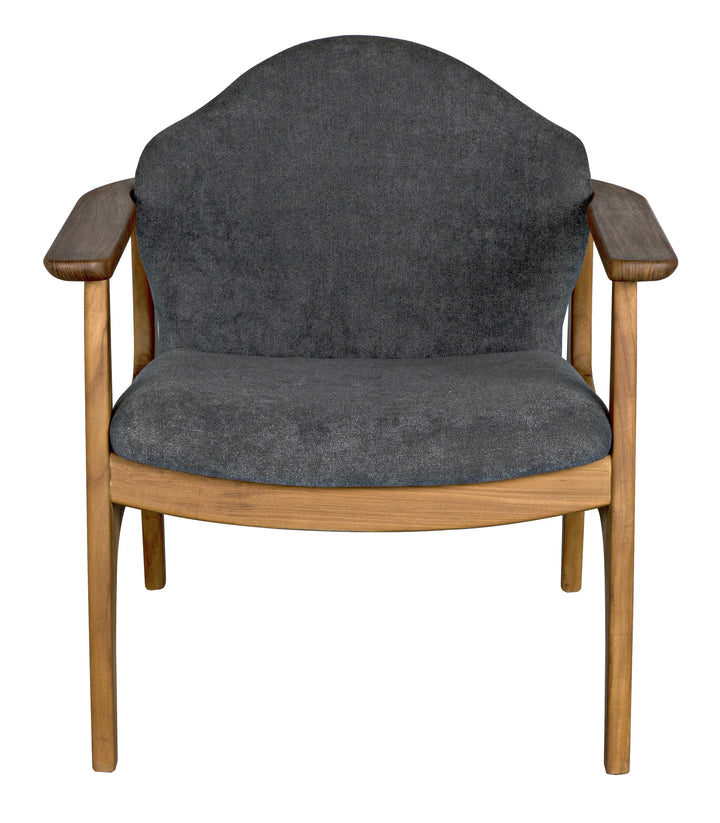 American Home Furniture | Noir - Vittorio Chair with Grey Fabric