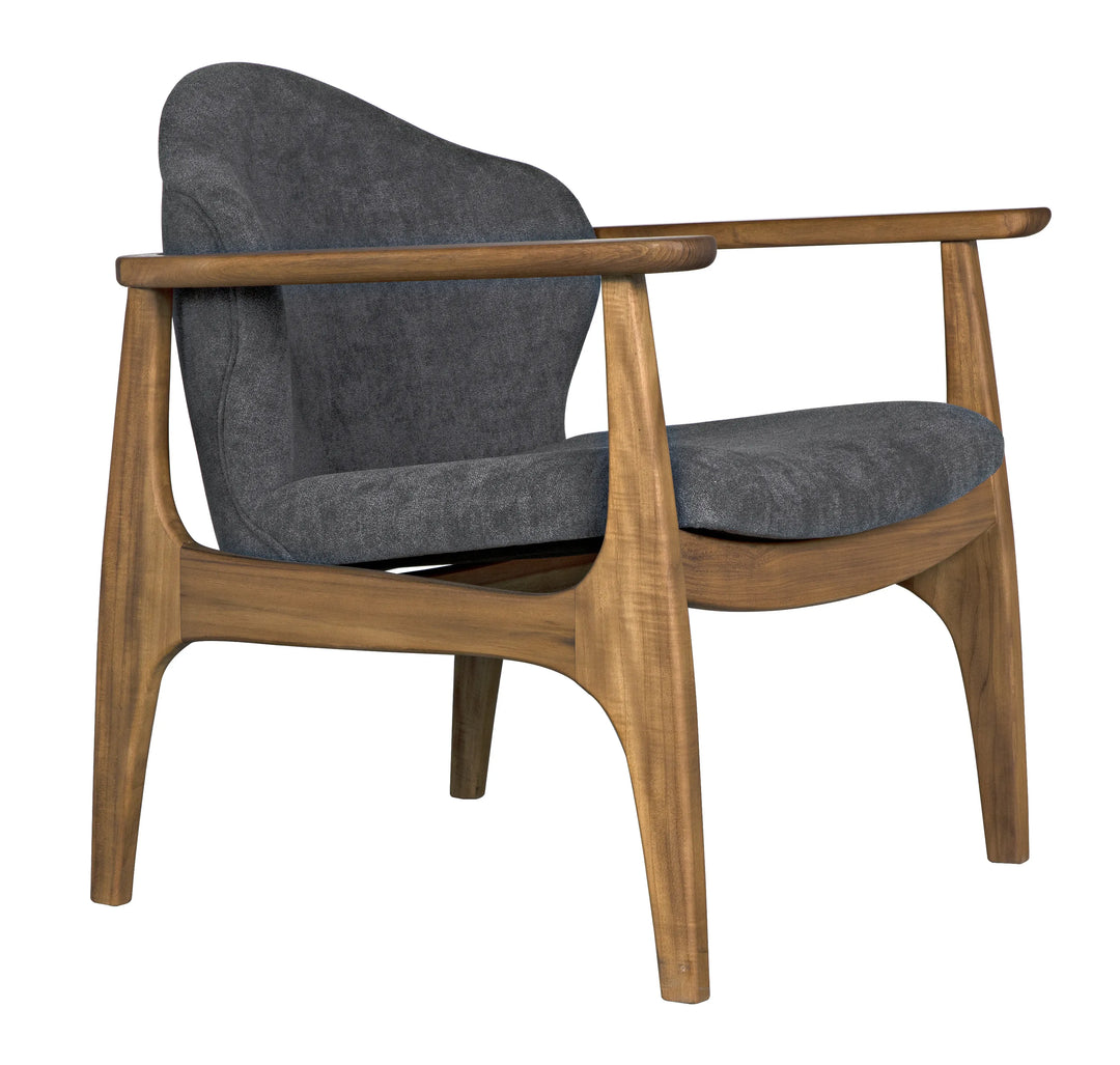 American Home Furniture | Noir - Vittorio Chair with Grey Fabric