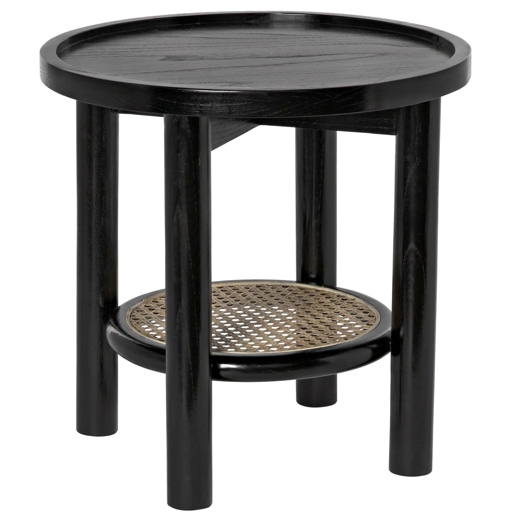 American Home Furniture | Noir - Hide Away Side Table, Charcoal Black