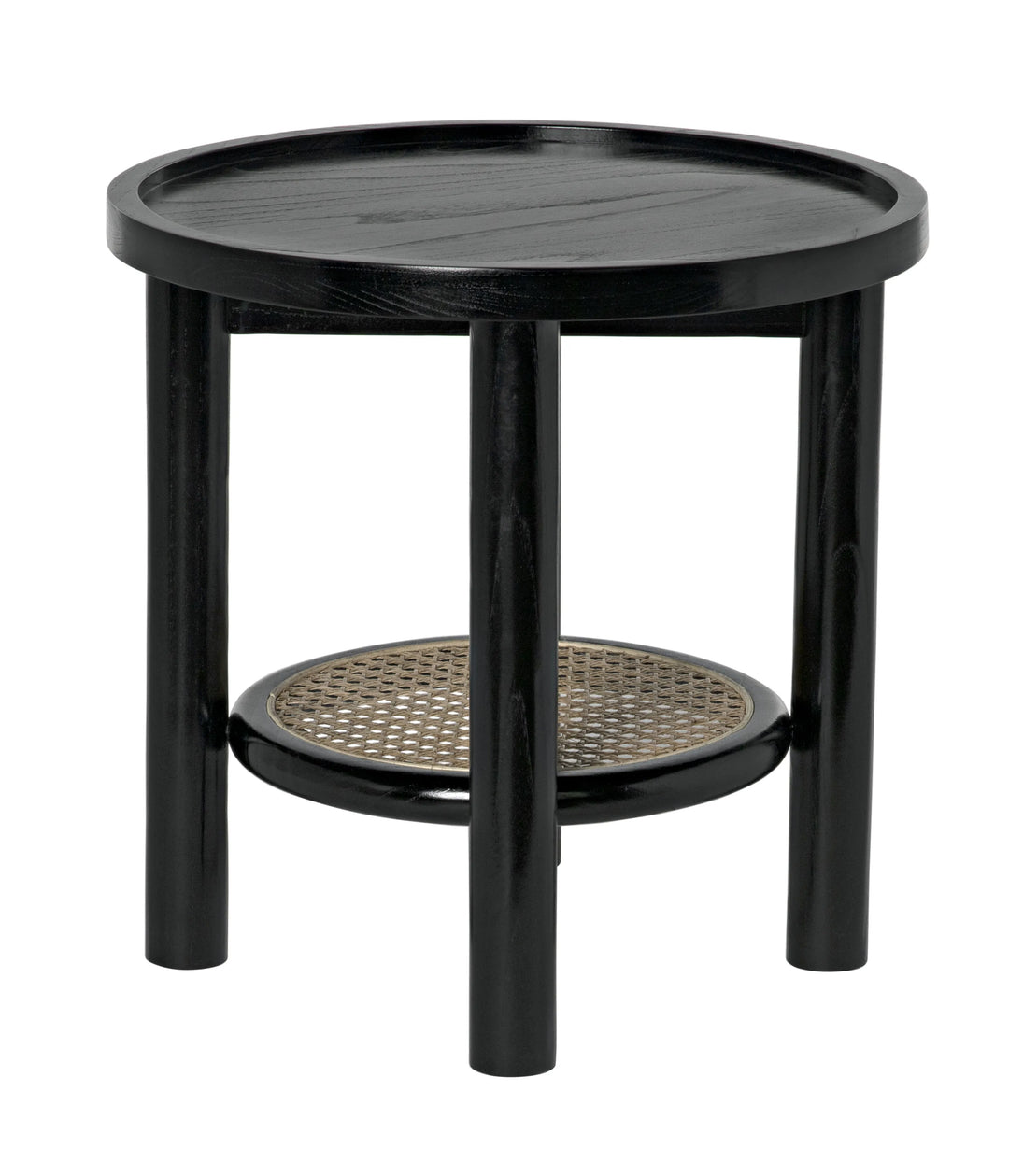 American Home Furniture | Noir - Hide Away Side Table, Charcoal Black