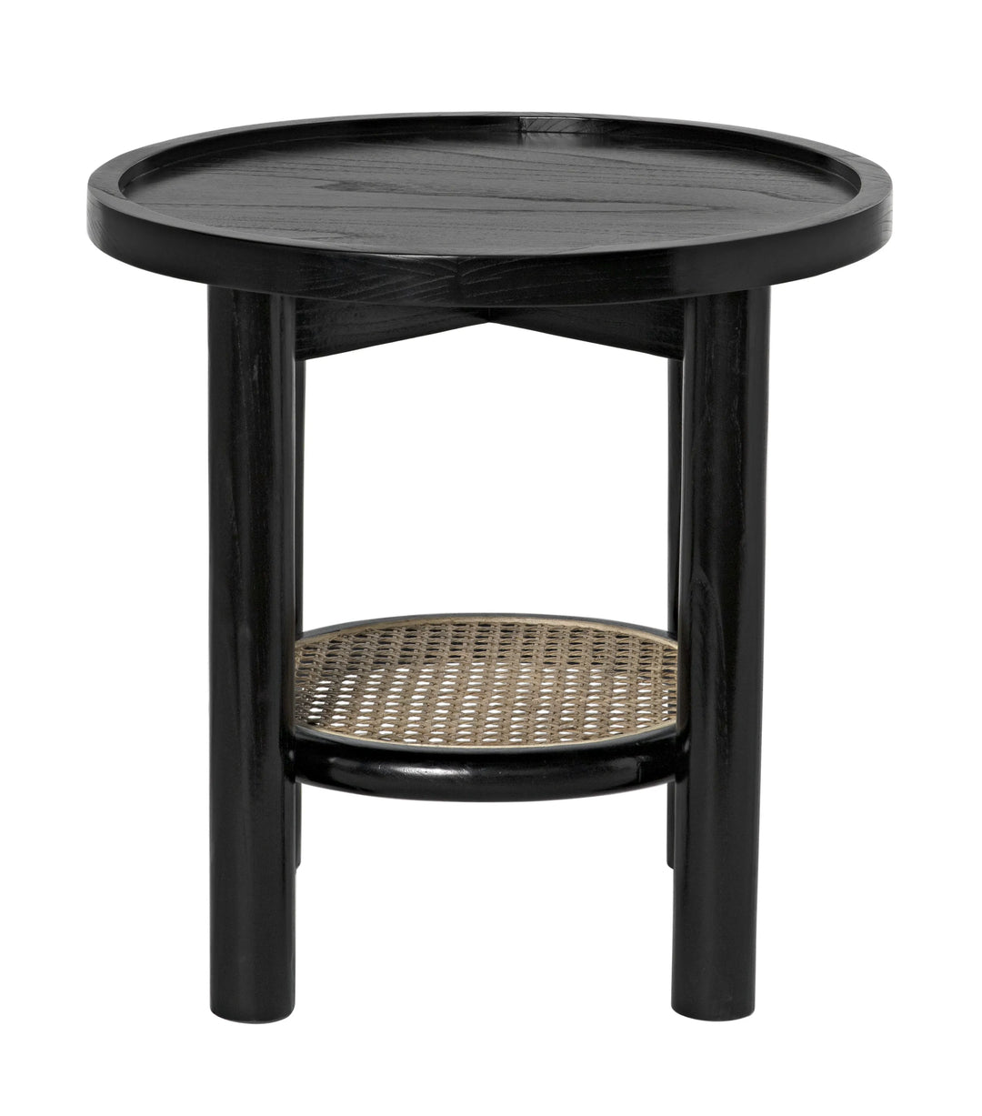 American Home Furniture | Noir - Hide Away Side Table, Charcoal Black