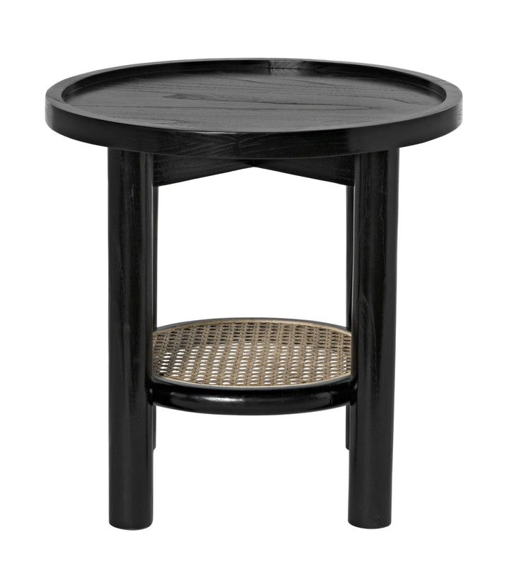 American Home Furniture | Noir - Hide Away Side Table, Charcoal Black