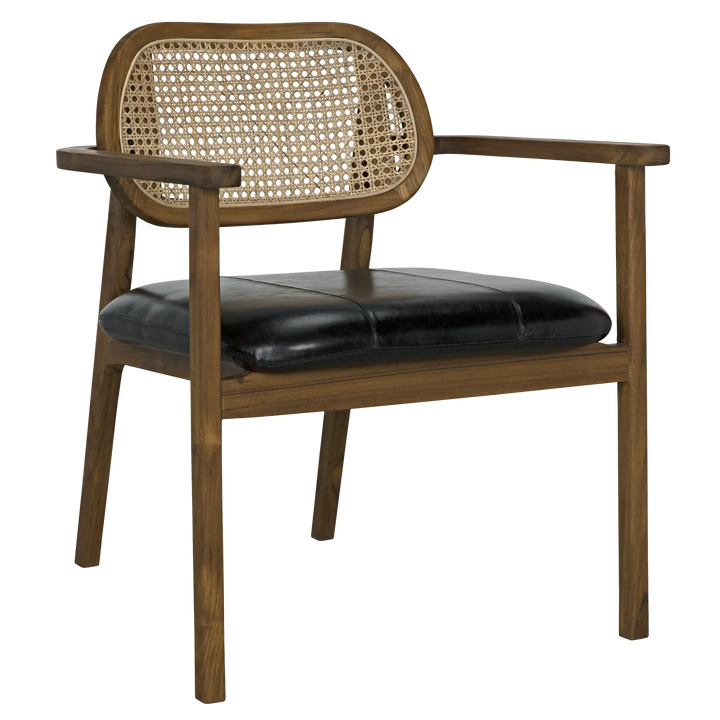 American Home Furniture | Noir - Tolka Chair, Teak with Leather Seat