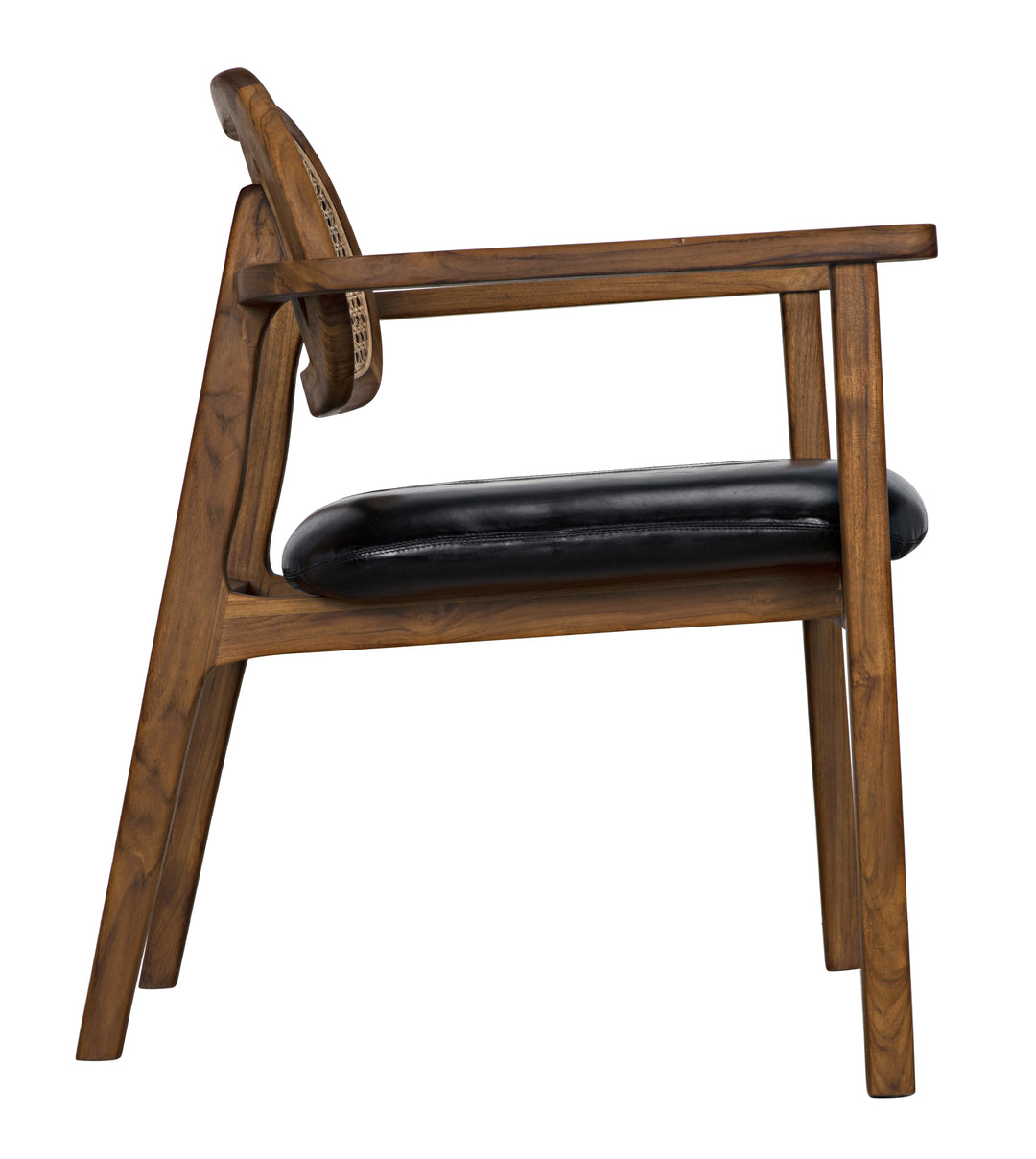 American Home Furniture | Noir - Tolka Chair, Teak with Leather Seat