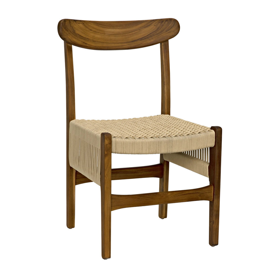 American Home Furniture | Noir - Shagira Chair, Teak with Woven Rope