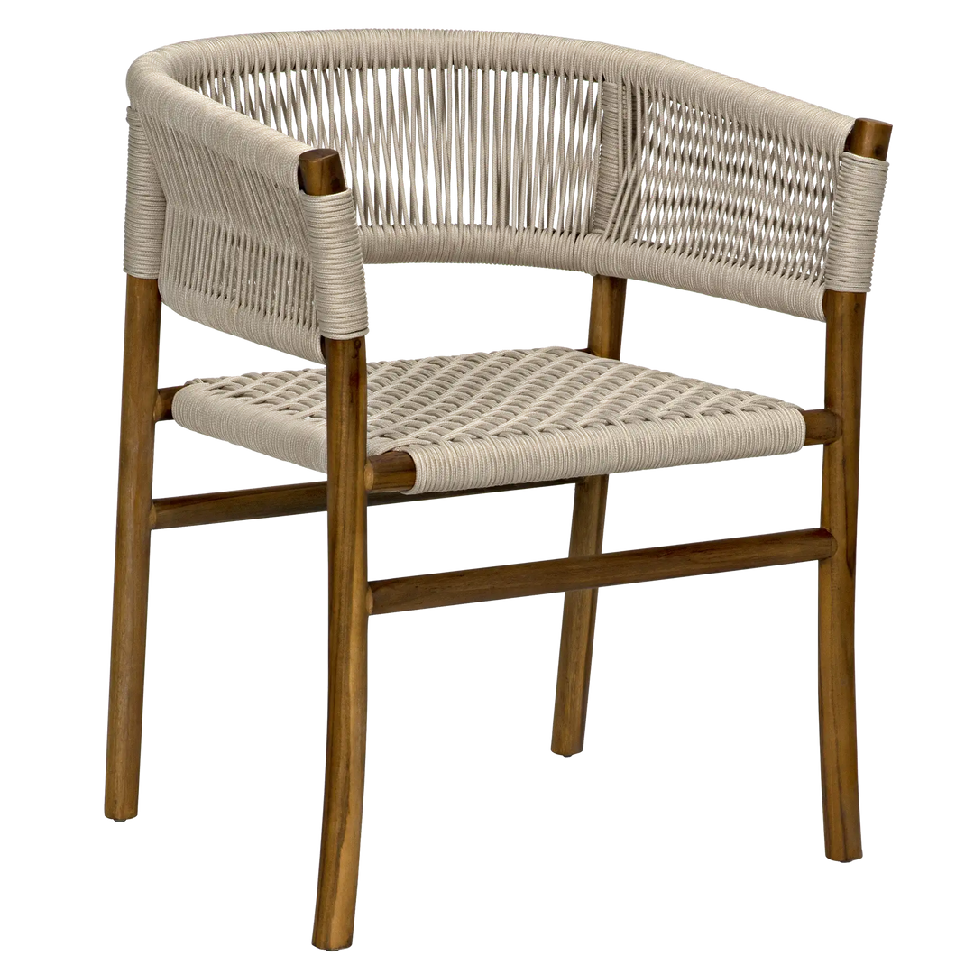 American Home Furniture | Noir - Conrad Chair, Teak with Woven Rope