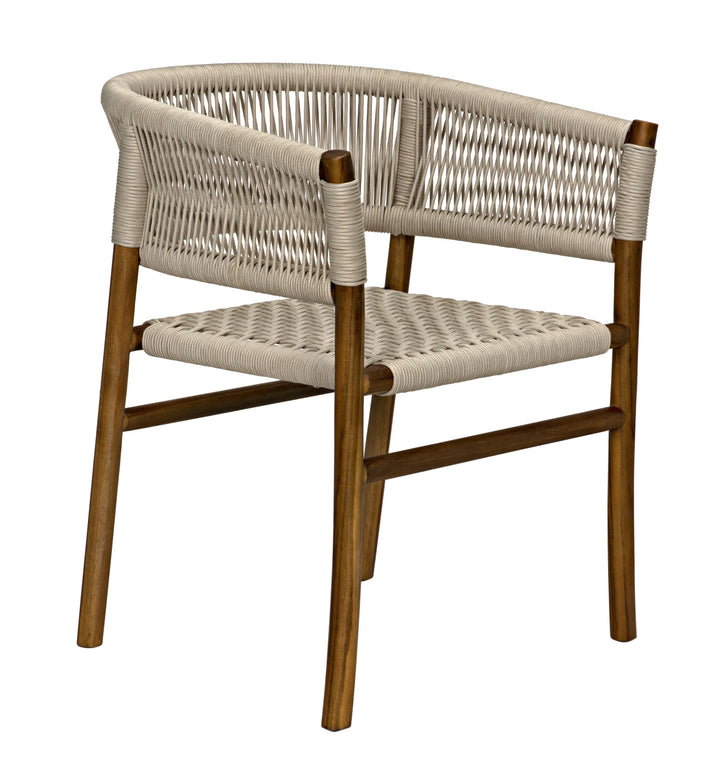 American Home Furniture | Noir - Conrad Chair, Teak with Woven Rope