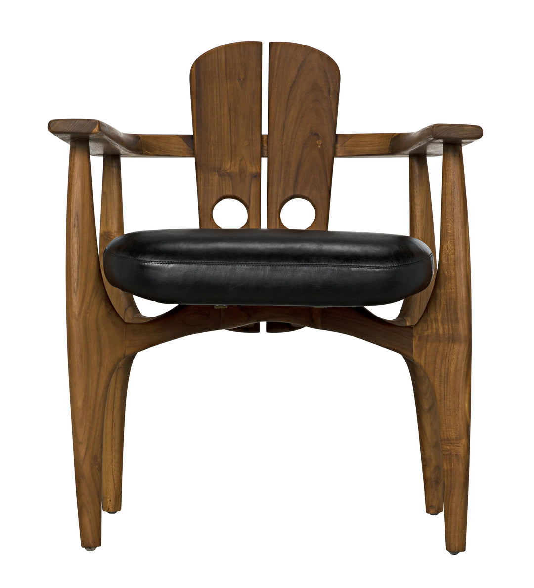 American Home Furniture | Noir - Kato Chair, Teak with Leather