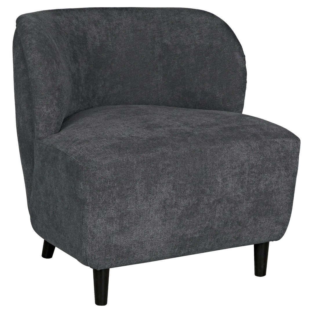 American Home Furniture | Noir - Laffont Chair with Grey Fabric